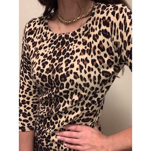 COPY - Forever 21 Cheetah print sweater - Picture 2 of 6